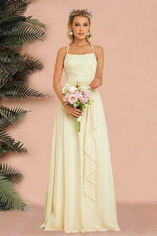 Sexy Backless Spaghetti Strap Party Gown Prom Dress