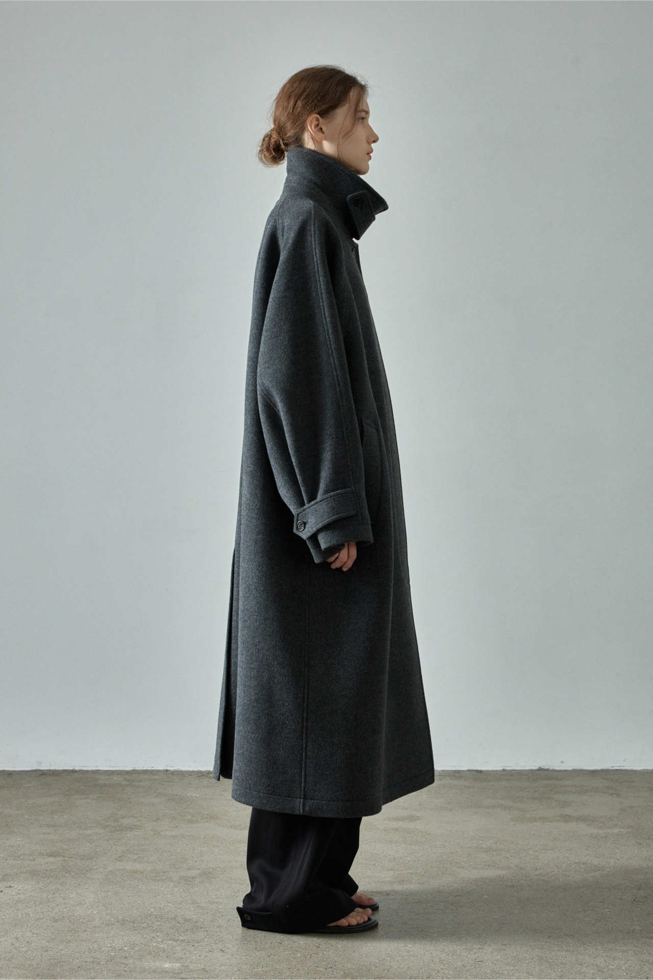 Wool Elegant Loose Extended Long Overcoat
