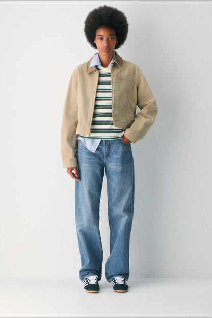 Cropped Utility Workwear Jacket