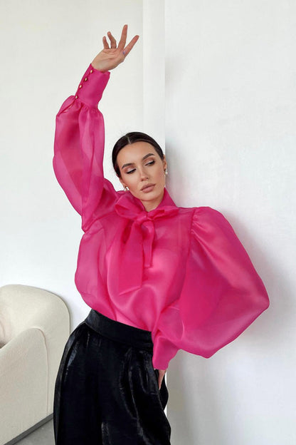 Sexy Layered Sheer Blouse