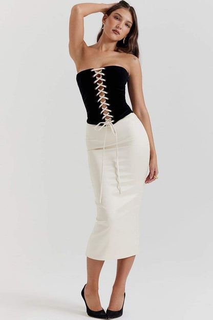 Celeste Lace-up Corset Set