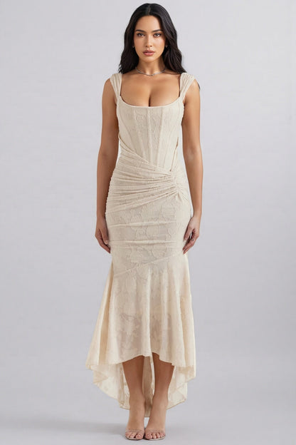 Taye Vintage Cream Floral Maxi Dress