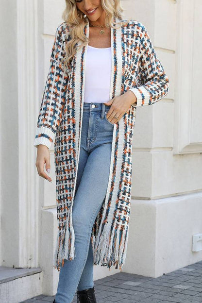 Fringed Long Cardigan Coat
