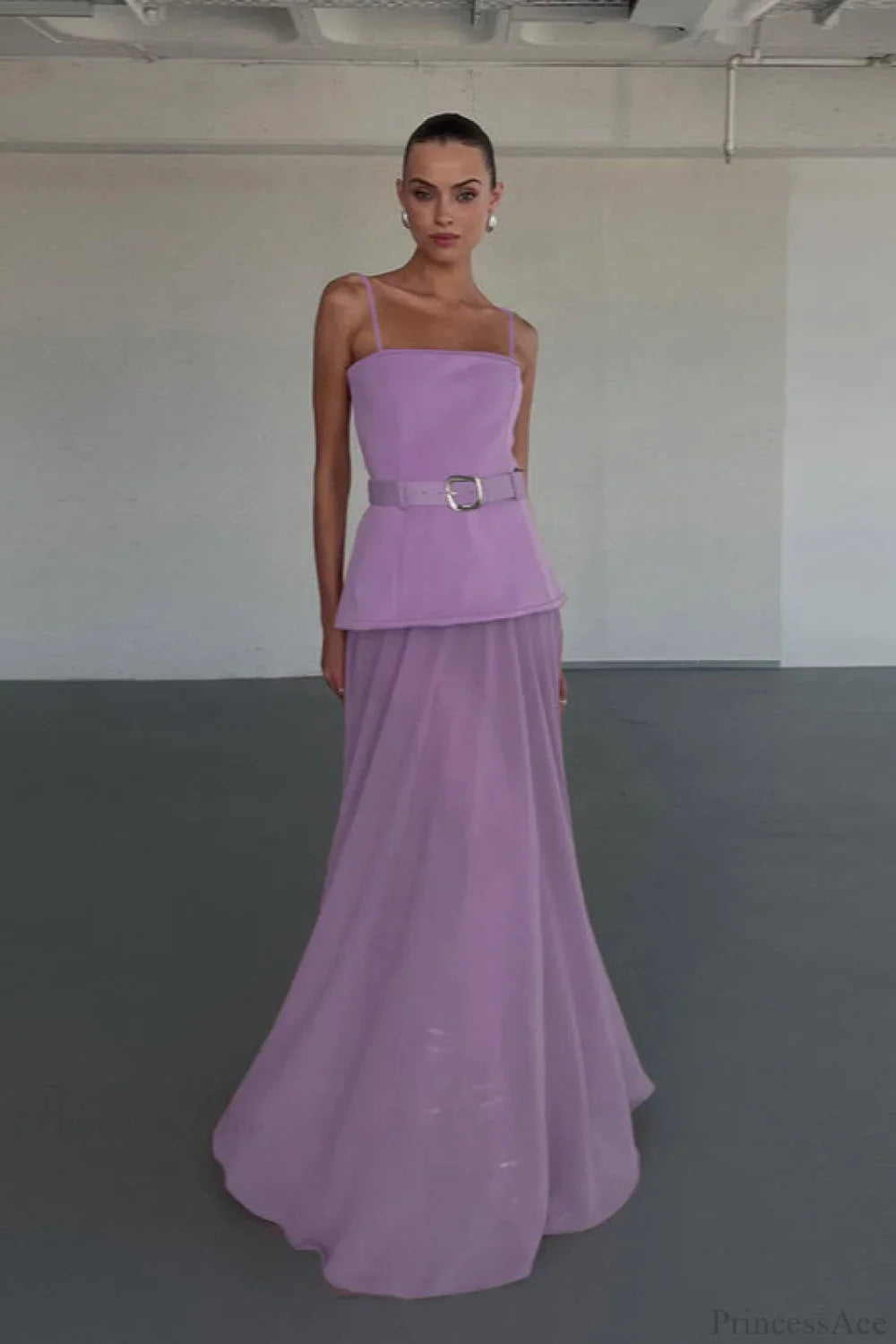 Chic Mesh Cami Panel Slim Maxi Dress