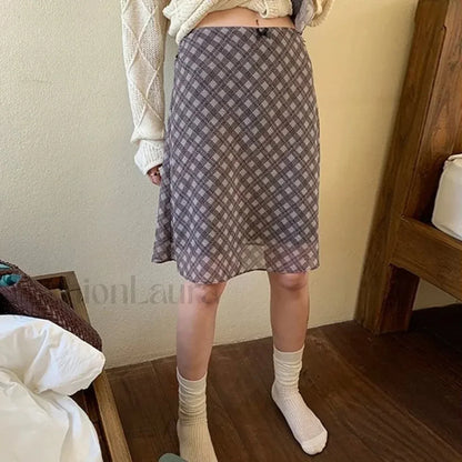 Chiffon Low Waist Patchwork Skirt
