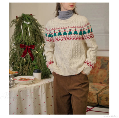Christmas Tree Vintage Fair Isle Sweater