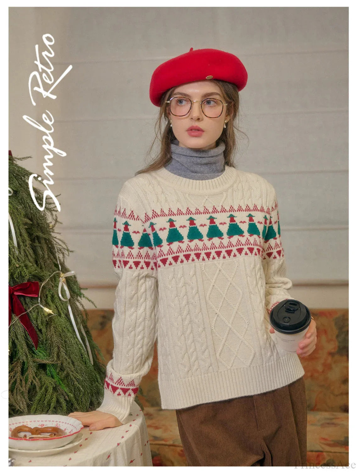 Christmas Tree Vintage Fair Isle Sweater