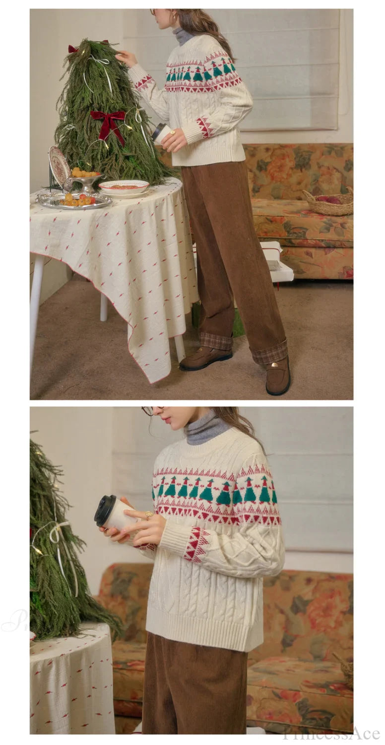 Christmas Tree Vintage Fair Isle Sweater