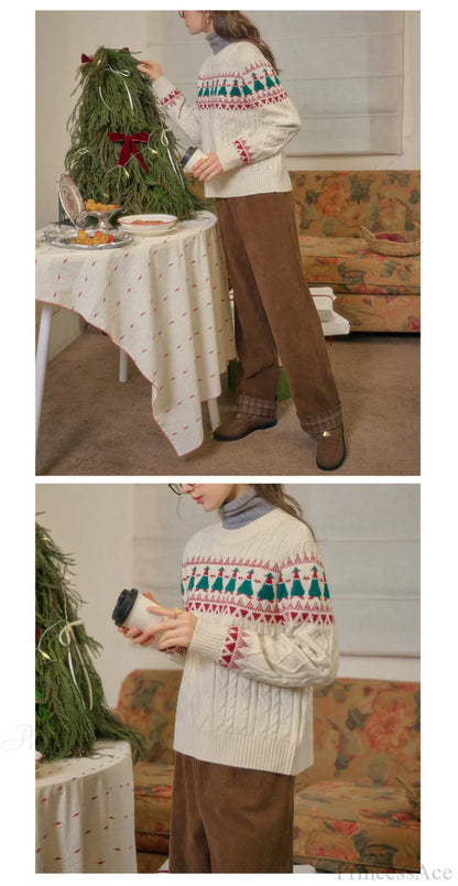 Christmas Tree Vintage Fair Isle Sweater