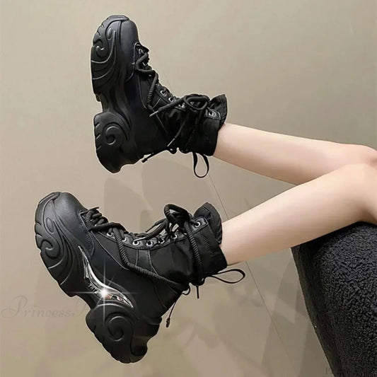 Chunky Elevated Lace Up Rebel Gothic Boot