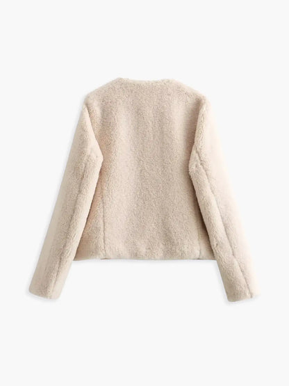 Classic Sherpa Buckle Closure Coat