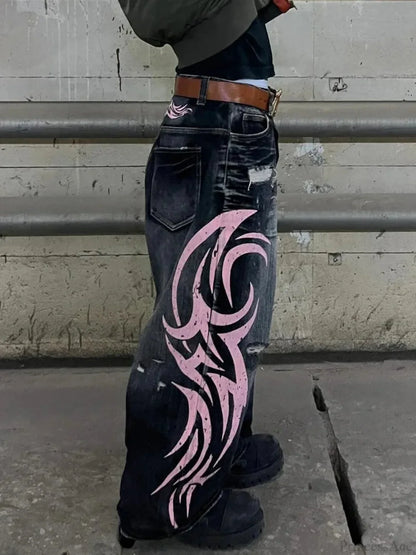 Clean Blade Print Gothic Trouser