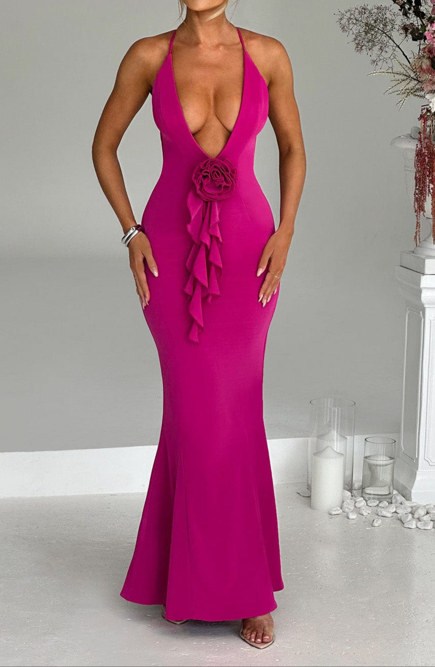Terina Maxi Dress - Hot Pink