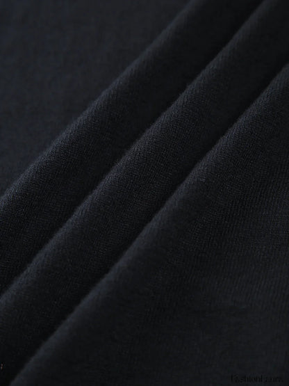 Contrast Trim Collar V-neck Knit Sweater Vest