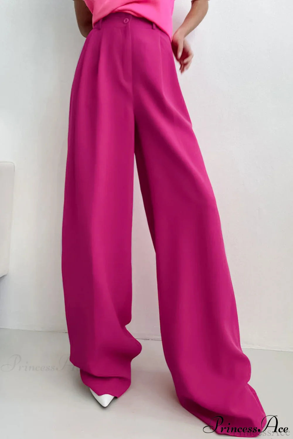 Cooling Silk Wide Leg Casual Pants