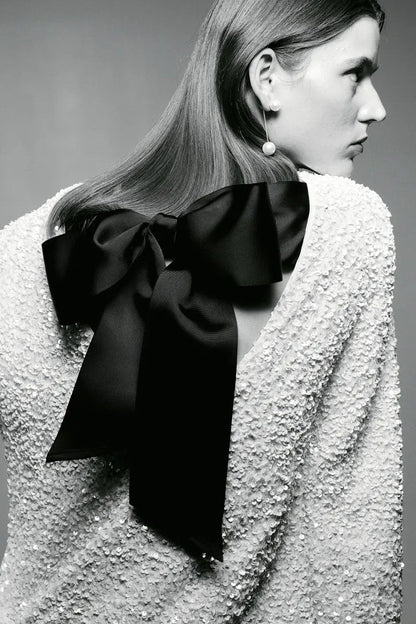 Coral Sequins Tie-back Mini Dress