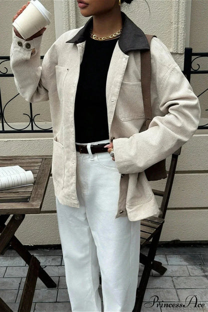 Corduroy Elegant Business Casual Office Coat