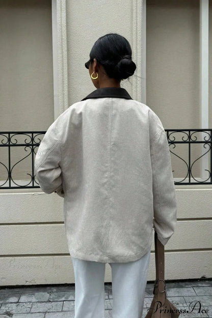 Corduroy Elegant Business Casual Office Coat