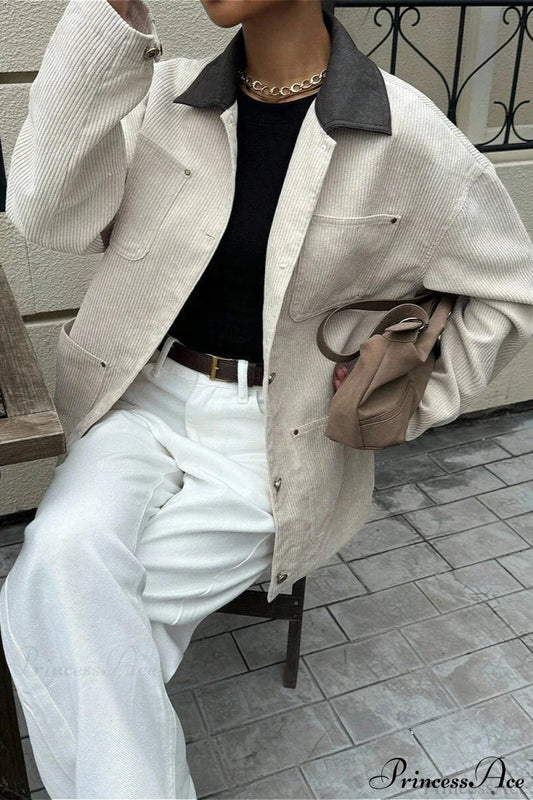 Corduroy Elegant Business Casual Office Coat