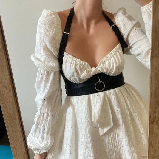 Corporeal Gothic Harness Leather Chain Belt