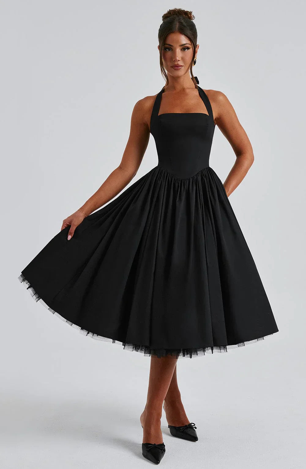 Monaco Grace Corset Midi Dress