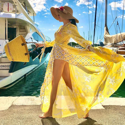 Crochet Kaftan Tunic Summer Beach Cover Up