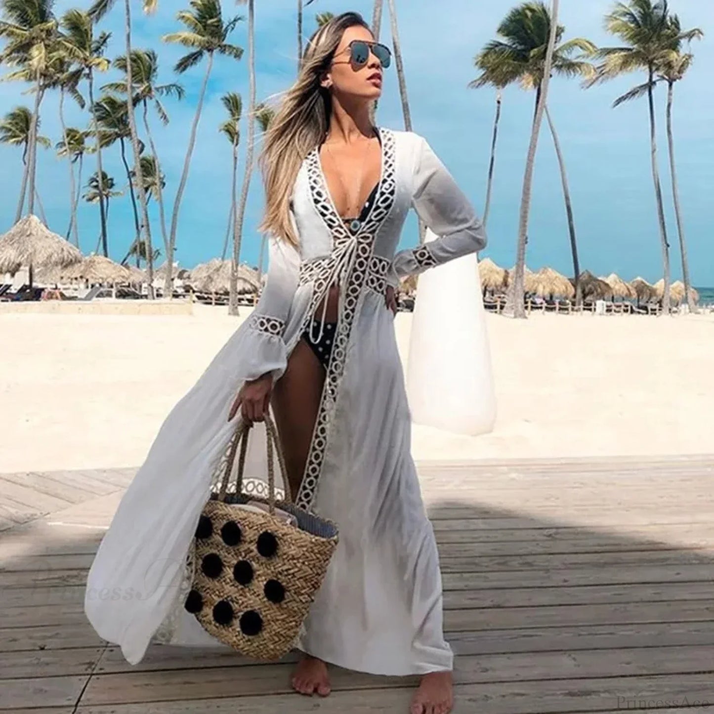 Crochet Kaftan Tunic Summer Beach Cover Up