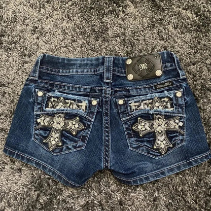 Cross Pocket Embroidery Short