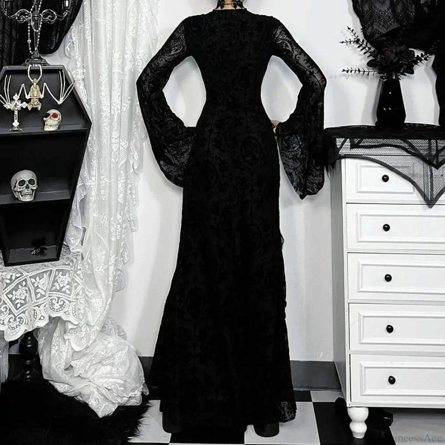 Cross Soft Long Sleeved Midi Dress