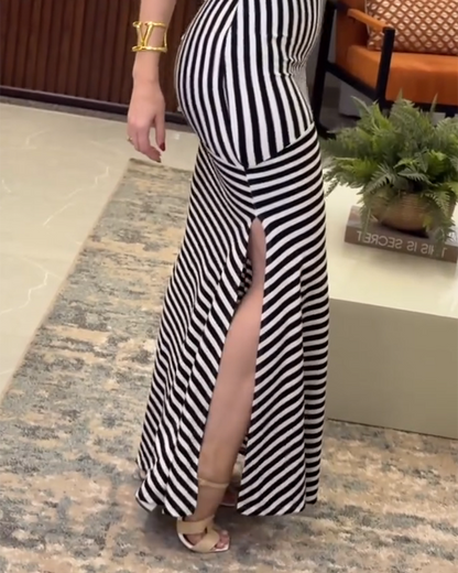 Sexy Backless Striped Dress (Pre-Sale)