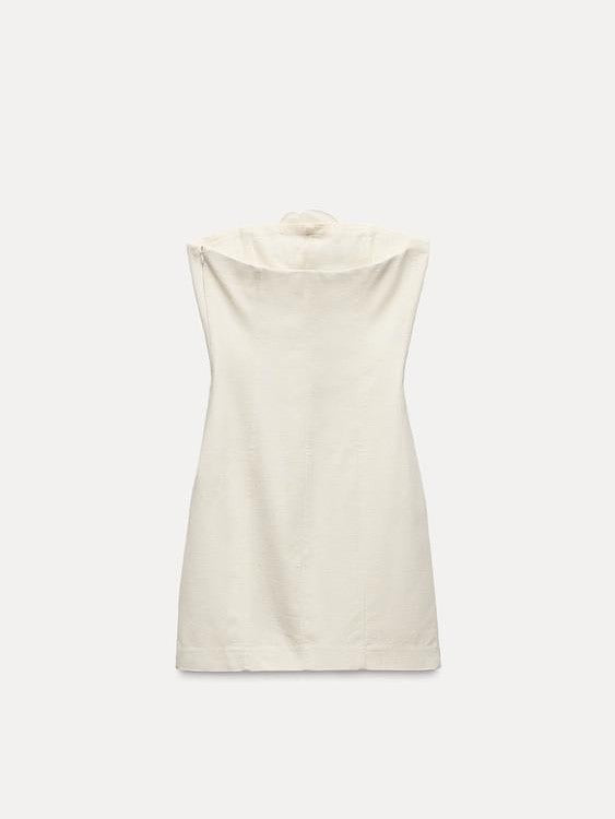 Flower Applique Tube Short Dress