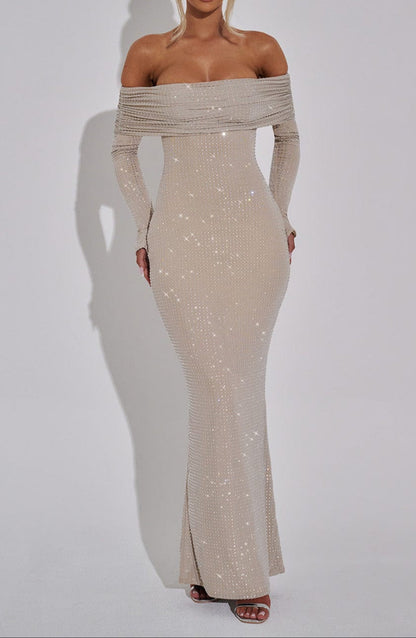 Elena Maxi Dress - Nude