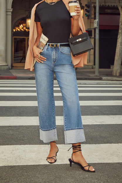 Street Style High Waist Straight Jean