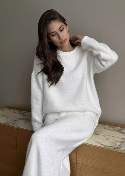 Luxe Cozy Knit Sweater & Fishtail Skirt Set