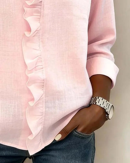 Elara | V-Neck Long Sleeve Blouse