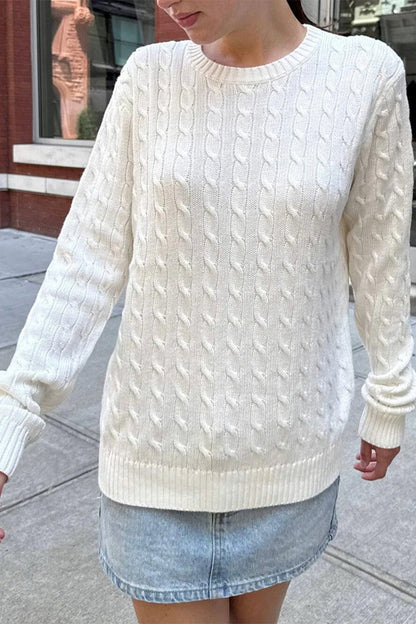 Minimalist Solid Long Sleeve Sweater