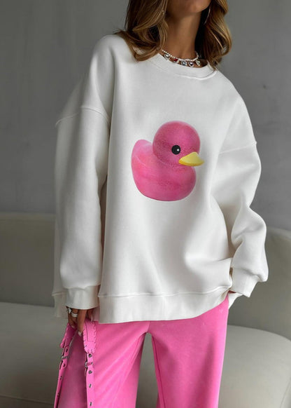 Charming Duck Graphic Sweater