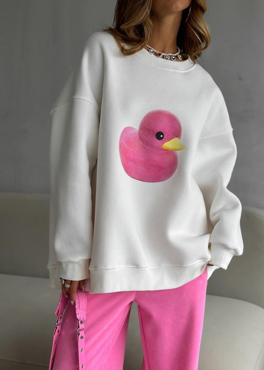 Charming Duck Graphic Sweater