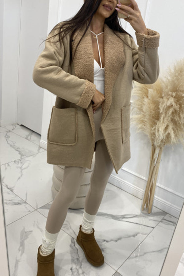 Warm short sherpa women's jacket