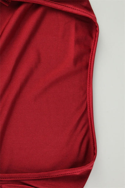 Strapless Crop Top High Waist Bodycon Maxi Skirt Set