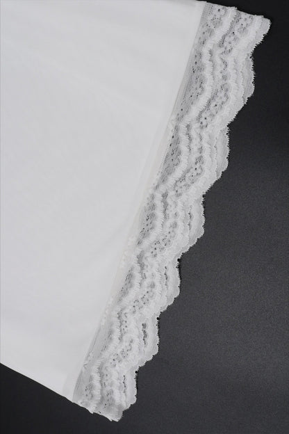 Sexy Lace Trim Tie Back Slim Skirt Set