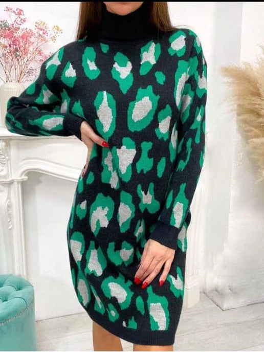 Turtle Neck Sweater Dress