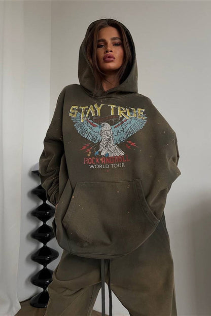 Streetwear Hoodie Two Piece Pants Set