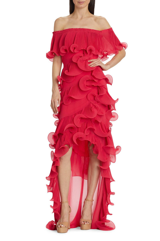 Caroline Off-shoulder Ruffle Maxi Dress