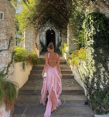 Collins | Ruffle Strapless Maxi Dress