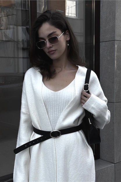 Minimalist Knit Two Piece Skirt Set