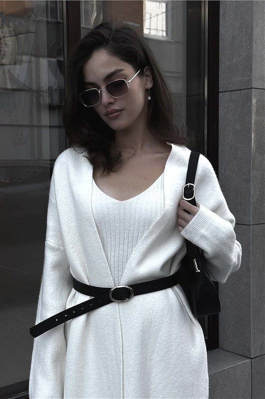 Minimalist Knit Two Piece Skirt Set