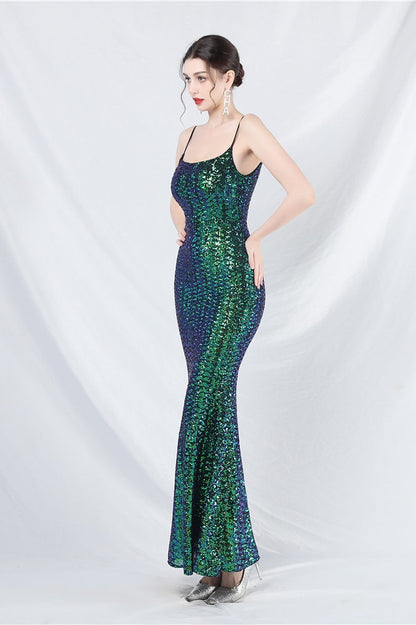 Elegant Sequin Cami Maxi Dress