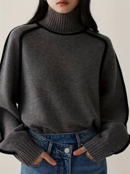 Half Turtleneck Casual Knitted Sweater