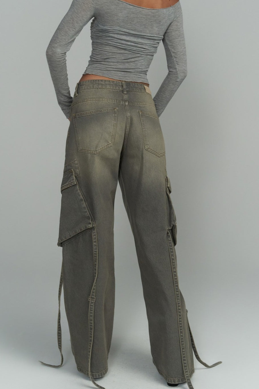 Vintage Patch Pocket Wide Leg Jean